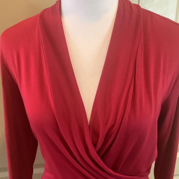 Surplice Long sleeve V-neck top M - Picture 3 of 5